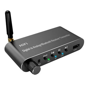 Bluetooth Receiver Transmitter DAC Converter Digital to Analog RCA Audio Adapter - Picture 1 of 12