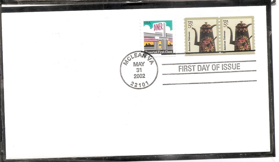 US SC # 3612 Toleware Coffeepot  FDC . No cachet  - Image 1 of 1
