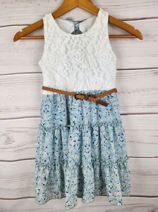 Lilt Girls Belt Lace Floral Dress Size 6/6X - Picture 1 of 5