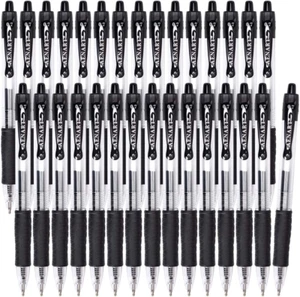 Gel Pens, 30 Pack Black Gel Pen Fine Point, Retractable Gel Ink Rollerball Pens - Picture 1 of 12