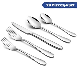 Silverware Set 20-Piece Set, Stainless Steel Flatware Set, for 4,Home Restaurant - Picture 1 of 10