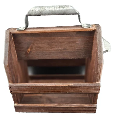 Carrito de botellas de madera rústico con abridor puerta trasera fútbol playa fiestas/9,5"Lx10"H Foto 1 de 4