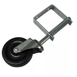 Spring Loaded Gate Wheel 4" Caster Heavy Duty Swivel Fence Support Set of 1 - 4 - Picture 1 of 13
