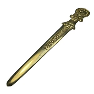 Brass Letter Opener, Bicentennial Spirit of 76, 6.25 inches w/ Case Vintage 1976 - Picture 1 of 13