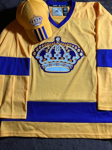 Adidas Team Classics LA Kings 1967 Jersey Size 50 W/ TC LA Kings Hat Cover