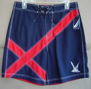 NWT $45 Mens 30 NAUTICA Swim CROSSWIND Board Shorts 30W Navy T12274 - Picture 1 of 1