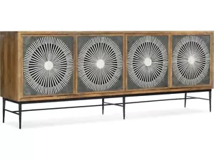 Bone Inlay Media TV Unit Furniture, Bone Inlay Entertainment Unit, Home Décor - Picture 1 of 12