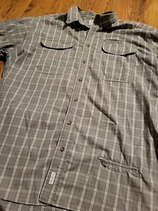 Camicia Cabela's Xl LS con bottoni cotone usata in ottime condizioni 52" petto caccia tasche di sicurezza - Foto 1 di 11