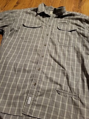 Cabela's Xl LS Button-Up Shirt Cotton EUC 52" Chest Hunting Security Pockets  - Image 1 of 4