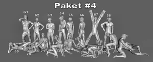 20x 1:32 - Akt Erotische Männer Figuren - PAKET #4 - unbemalt - Picture 1 of 3