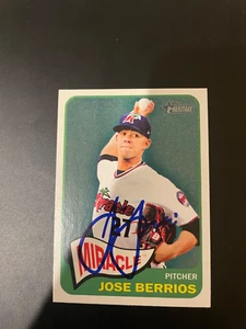 2014 Topps Heritage Jose Berrios Signed Card Toronto Blue Jays Twins RC - Picture 1 of 2