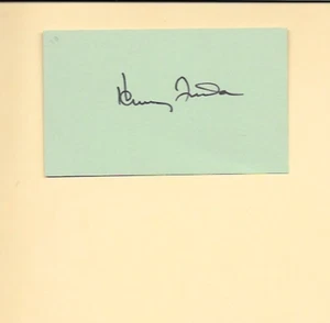 FALLECIDO ACTOR HENRY FONDA FIRMADO 3 X 5" TARJETA ÍNDICE VERDE AUTÓGRAFO ESTANQUE DORADO - Imagen 1 de 1