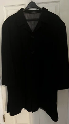 Abrigo de invierno Kasper mezcla de cachemir negro tejido en Italia para hombre 46R Foto 1 de 4