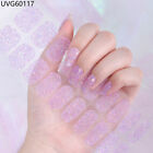 Manicure French Patch UV Lamp Semi-Cured Gel Nail Sticker Full Cover Wraps _