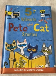 Pete the Cat: 5-Minute Pete the Cat Stories by James Dean 12 Stories Kids Book - Imagen 1 de 6