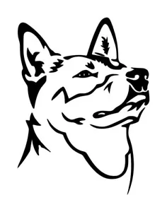 Australian Cattle Dog Gesicht Aufkleber #3 3,75"x5" Farbe wählbar - Bild 1 von 2