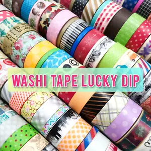 Washi Tape Lucky Dip Mystery Adhesive Decorative Masking Tape Stationery DIY - Picture 1 of 3