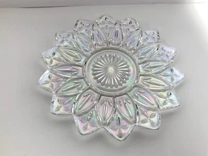 Bowl- Federal Glass, 10''  Iridescent Starburst Pattern 1950 Era Mint Condition - Picture 1 of 11