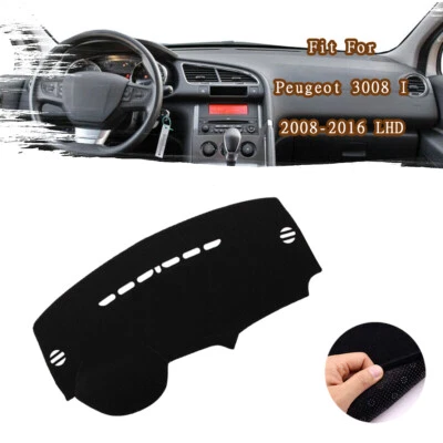 Car Dash Mat Dashboard Cover Carpet Protector For Sun Peugeot 3008 I 2008-2016 - Image 1 of 4