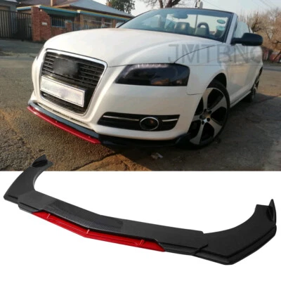 Parachoques delantero divisor alerón labial de fibra de carbono para Audi A3 A4 A5 A6 A7 B7 S4 Foto 1 de 4