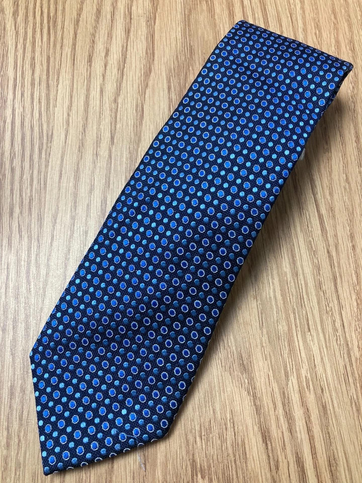 The Mens Store Bloomingdale's Corbata de Seda Azul Marino Multi Punto T3 Foto 1 de 1