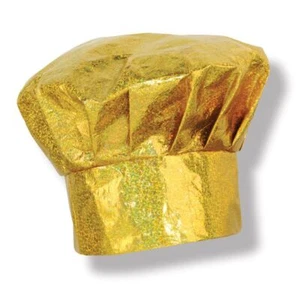 Beistle Prismatic Gold Chef's Hat One Size Fits Most - Picture 1 of 4