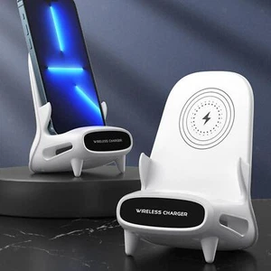 Universal 15W Wireless Charger Station & Stand Anti-Slip Wide Compatibility Over - Zdjęcie 1 z 7