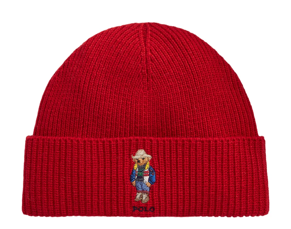 Polo Ralph Lauren Solid Flag Bear Beanie PC1030 - ALL COLORS - Image 1 of 1