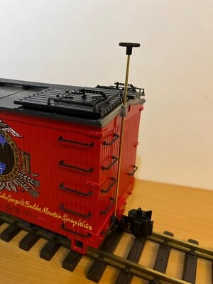 MARKENLOS Für LGB US Wagen 2x Handrad Bremsrad mit Messingstange Ersatzteil 3D Druck