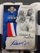 2016-17 Panini Court Kings Robert Covington #28 3 Color GU Patch Auto 4/25 76ERS