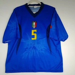 Camiseta deportiva de fútbol azul Cannavaro para hombre talla XL hecha en Italia - Imagen 1 de 6