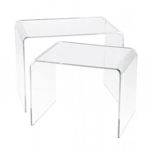 Plexiglass Clear Black or White Bedside Table “Choose Color & Size” - Picture 1 of 4