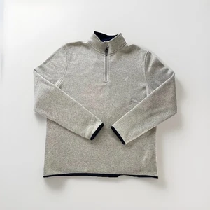 Nautica Men’s 1/4 Zip Pullover Sweatshirt Size L Ash Tan Fleece – New Without T - Picture 1 of 7