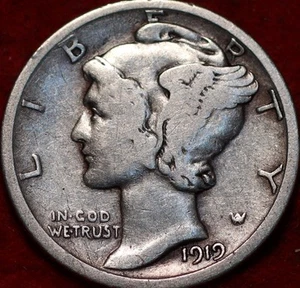1919-D Denver Mint Silver Mercury Dime - Picture 1 of 2