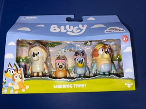Bluey 4-Pack Wedding Time Figures, Includes Uncle Rad, Frisky, Bluey and Bingo - Picture 1 of 2