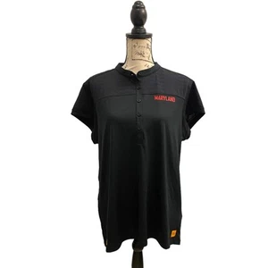 Under Armour Heat Gear Damen Kurzarm Half Button University Maryland Shirt - Bild 1 von 11