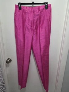 Pantalone Preppy Lady in seta rosa taglia 8 - Foto 1 di 3