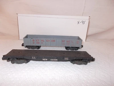 AMERICAN FLYER 24125 NICE BETHLEHEM STEEL GONDOLA & 928 FLAT CAR LOT #X-95 - Image 1 of 4
