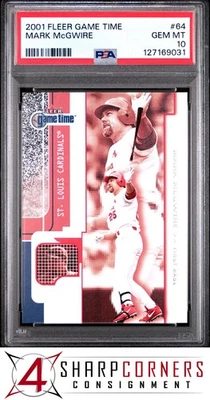 2001 FLEER GAME TIME #64 MARK McGWIRE CARDINALS PSA 10 - Image 1 of 3