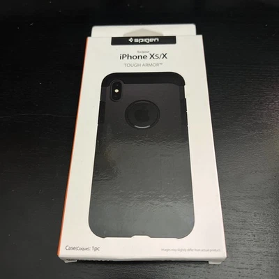 Spigen Ultra Hybrid Case iPhone Xs/X – Matte Black Slim Shockproof Cover - Image 1 of 3