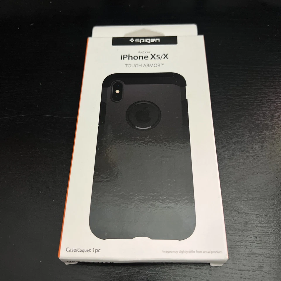 Spigen Ultra Hybrid Case iPhone Xs/X – Matte Black Slim Shockproof Cover - Image 1 of 3