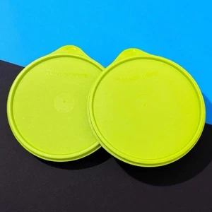 Tupperware Replacement Lid Seal 6.5" Lime Green 5402A Made in USA Lot of 2 - Picture 1 of 7