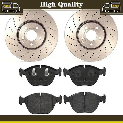 Front Brake Pads Disc Rotors For 2004 2005 2006 Mercedes-Benz E500 - Image 1 of 4