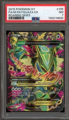 Pokemon M Rayquaza EX XY Roaring Skies Full Art #105 PSA 7 - Image 1 of 2