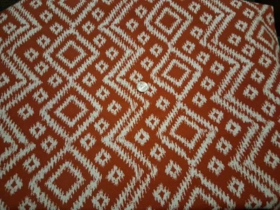 Red And White Geometric Design Cotton Fabric 54" X 36" - Image 1 of 4