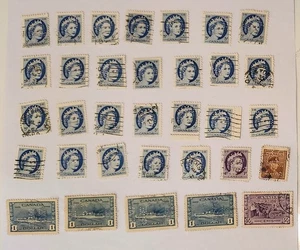 Canada x 33 Stamps Perfin Used Very Nice Lot - Picture 1 of 2