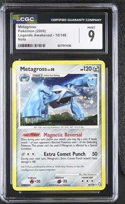 CGC 9 MINT Metagross 2008 Legends Awakened 10/146 Holo Pokemon Card - Image 1 of 2