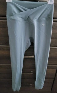Gymshark Women's Crossover Leggings Thunder Blue Small Size S - Picture 1 of 3