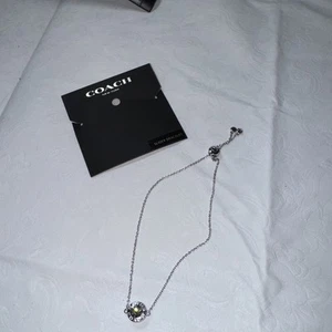 Coach Silver Open Circle Slider Bracelet NWT - Picture 1 of 3