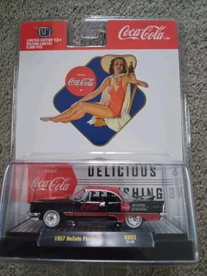 M2 Machines Coca-Cola 1957 DeSoto Fireflite BB03 21-23 Black Red - Image 1 of 2